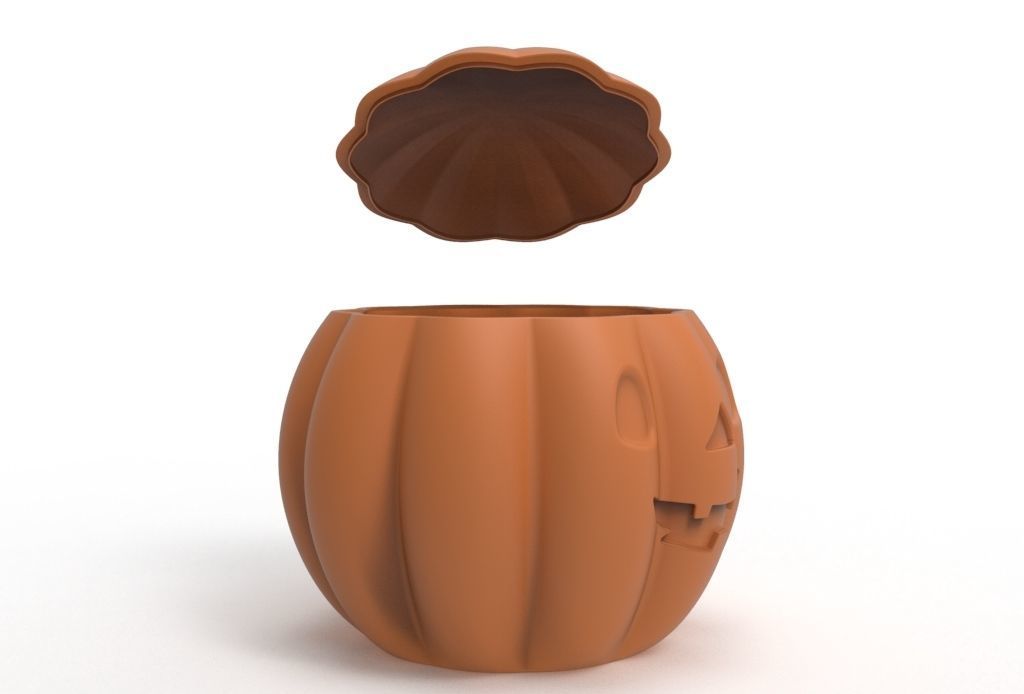 pumpkin pot 3D print model_13
