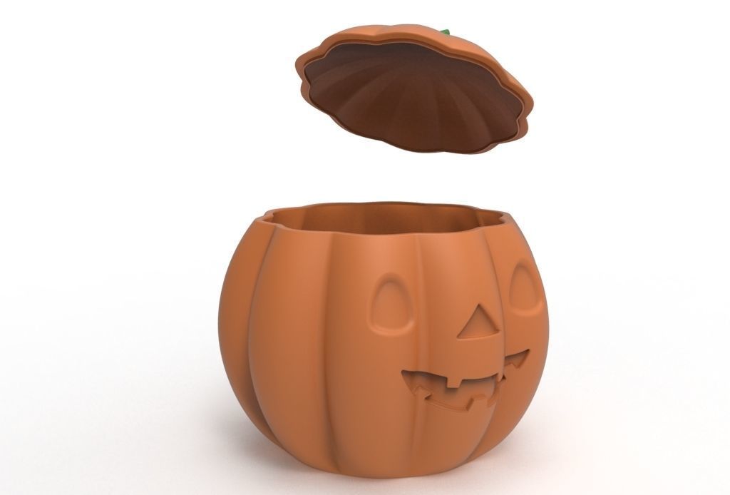 pumpkin pot 3D print model_21