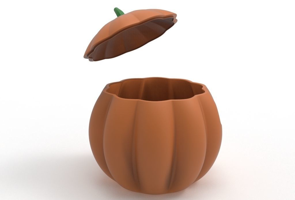 pumpkin pot 3D print model_22