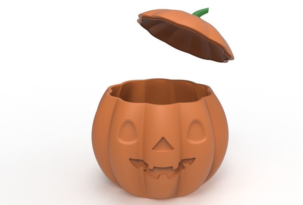pumpkin pot 3D print model_25