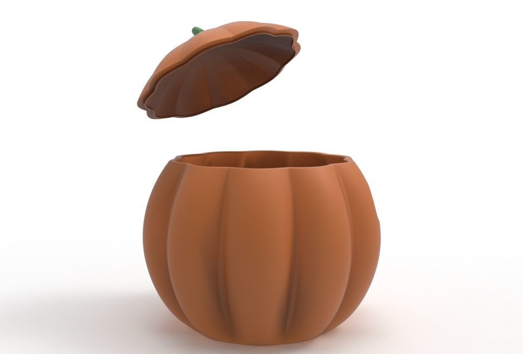 pumpkin pot 3D print model_14