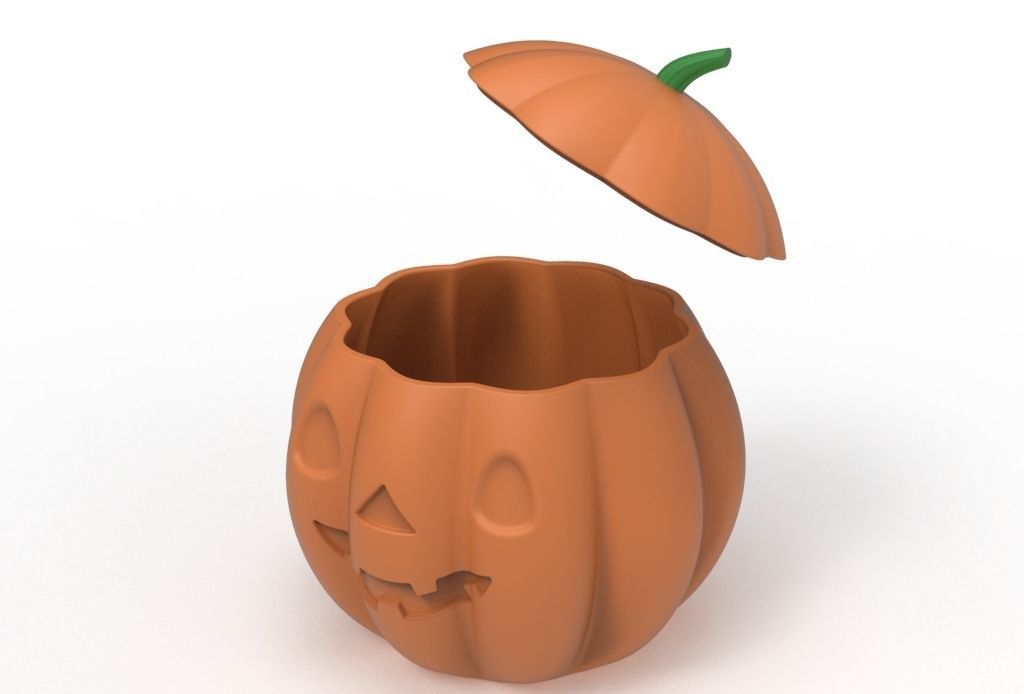 pumpkin pot 3D print model_11