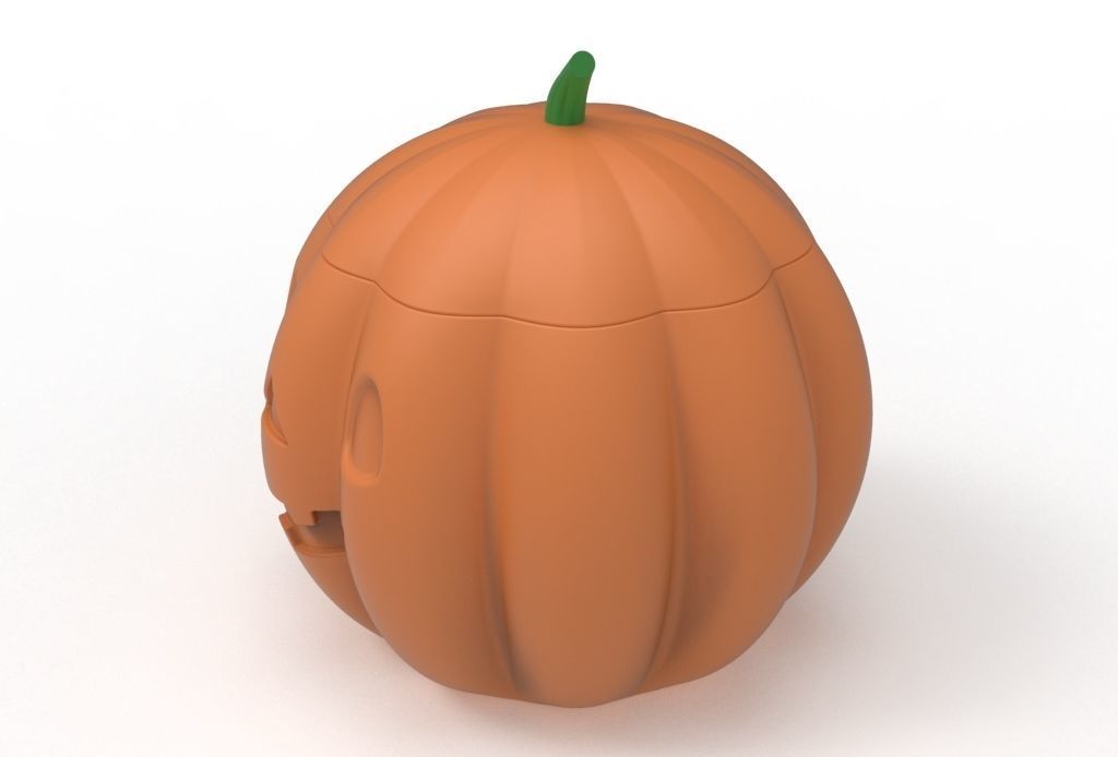 pumpkin pot 3D print model_8