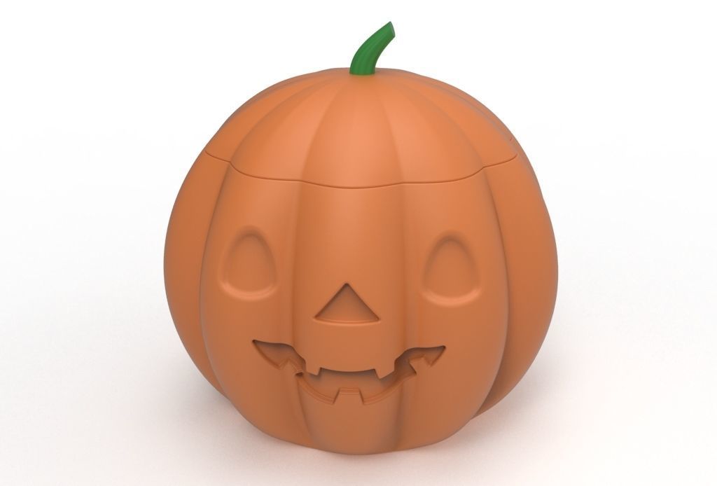pumpkin pot 3D print model_10