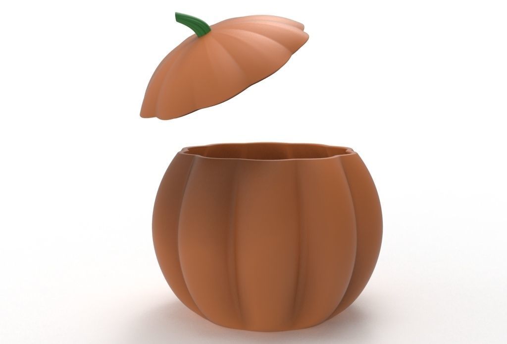 pumpkin pot 3D print model_16