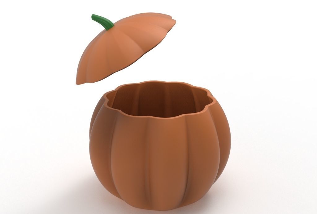 pumpkin pot 3D print model_15