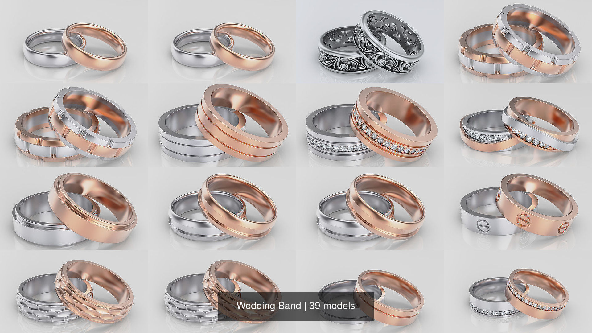 Wedding Band 3D Model Collection_1