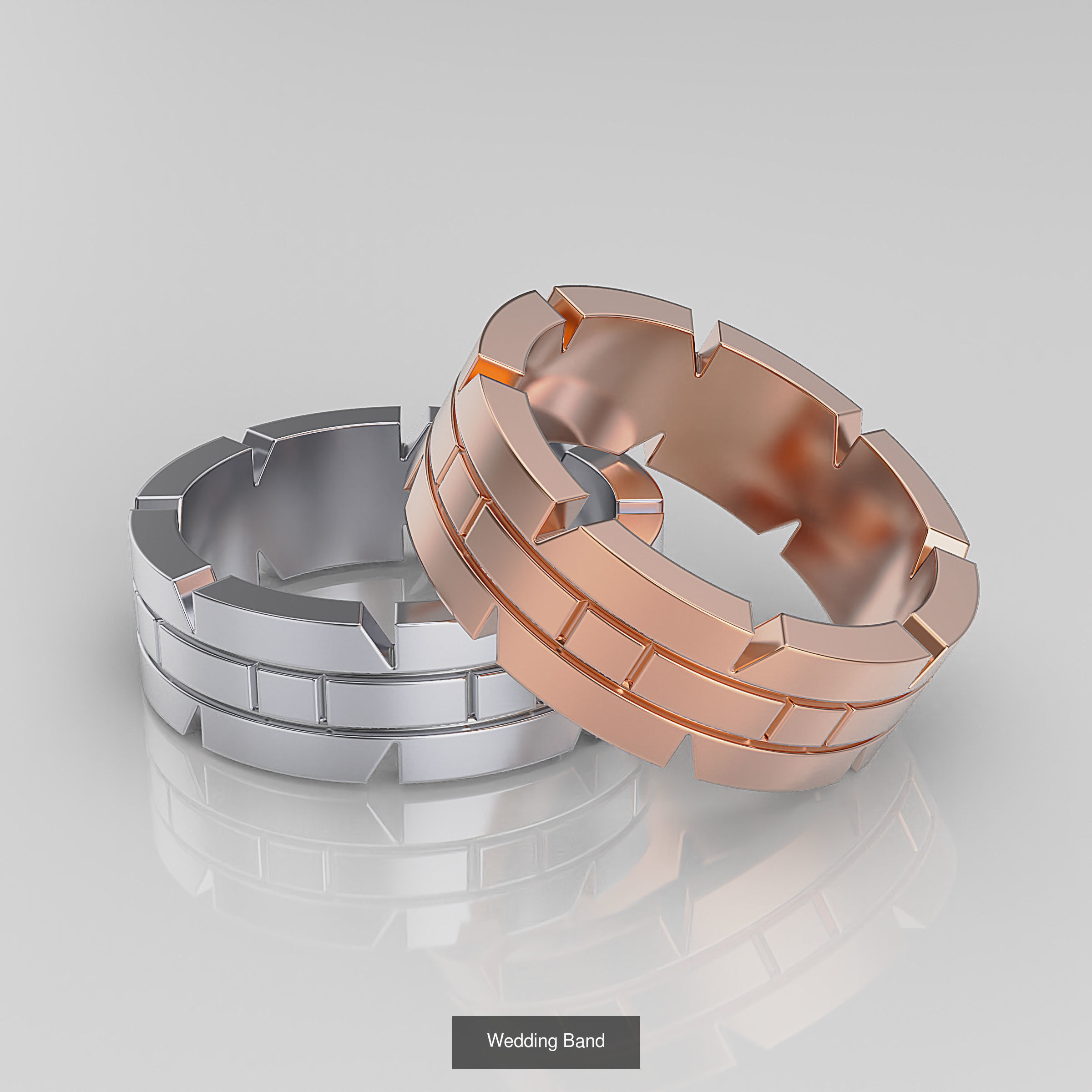 Wedding Band 3D Model Collection_4