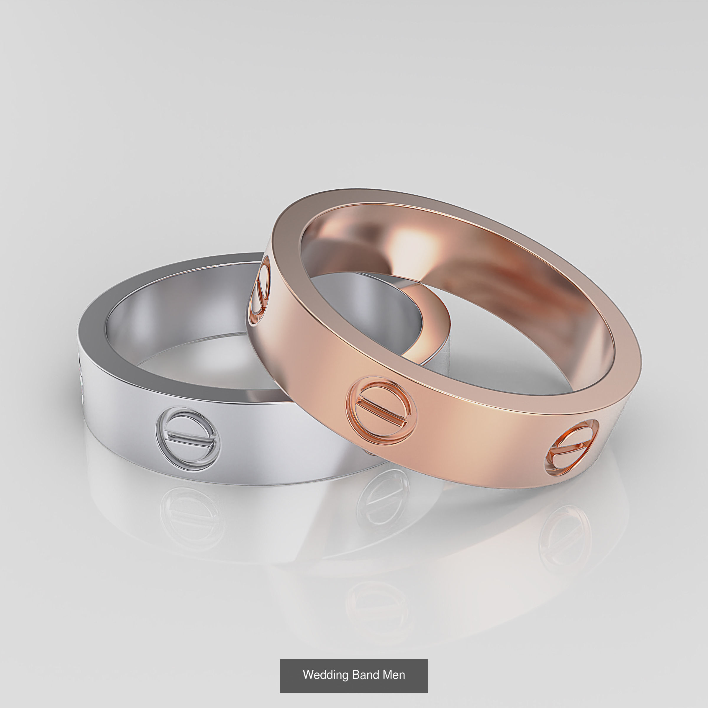 Wedding Band 3D Model Collection_34