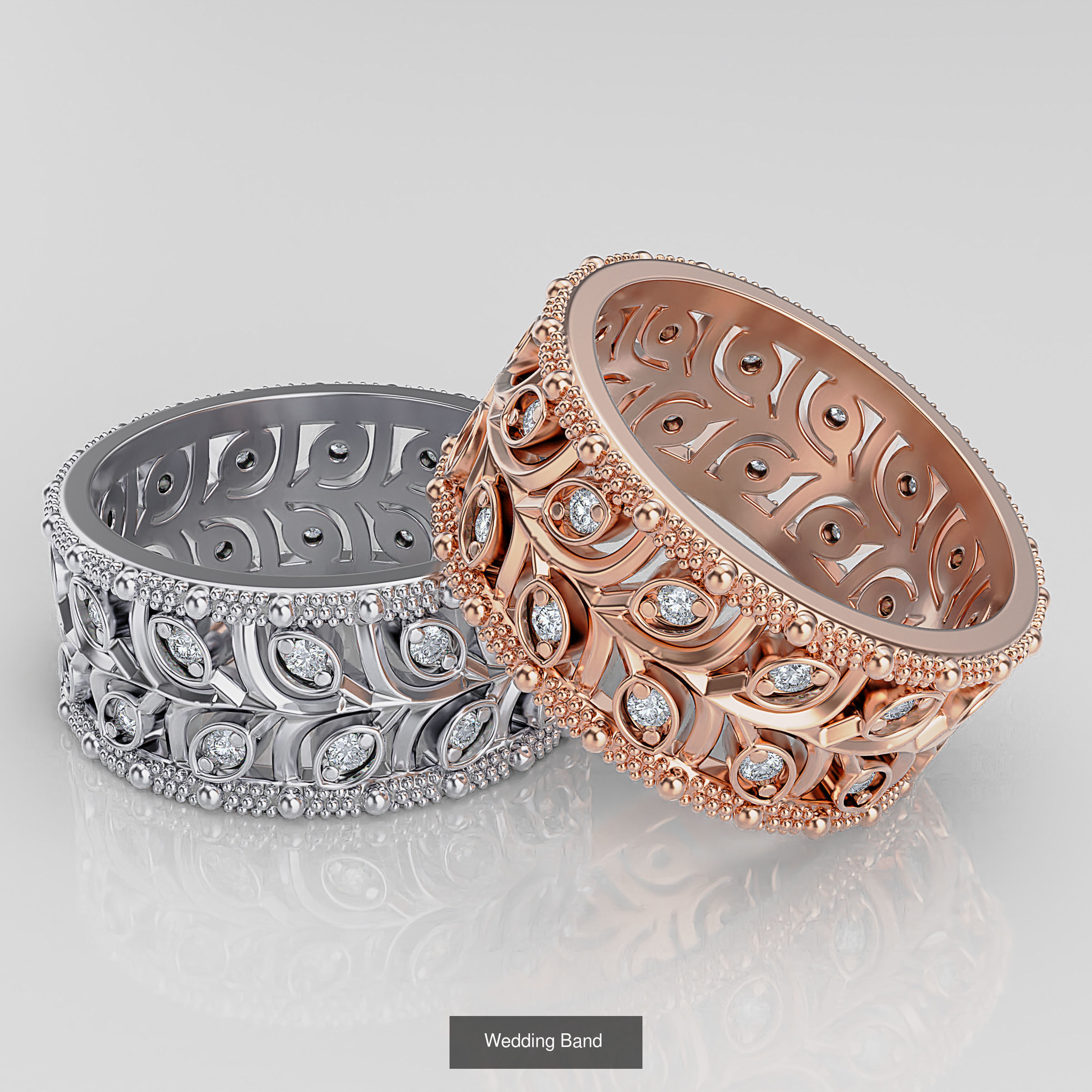 Wedding Band 3D Model Collection_42
