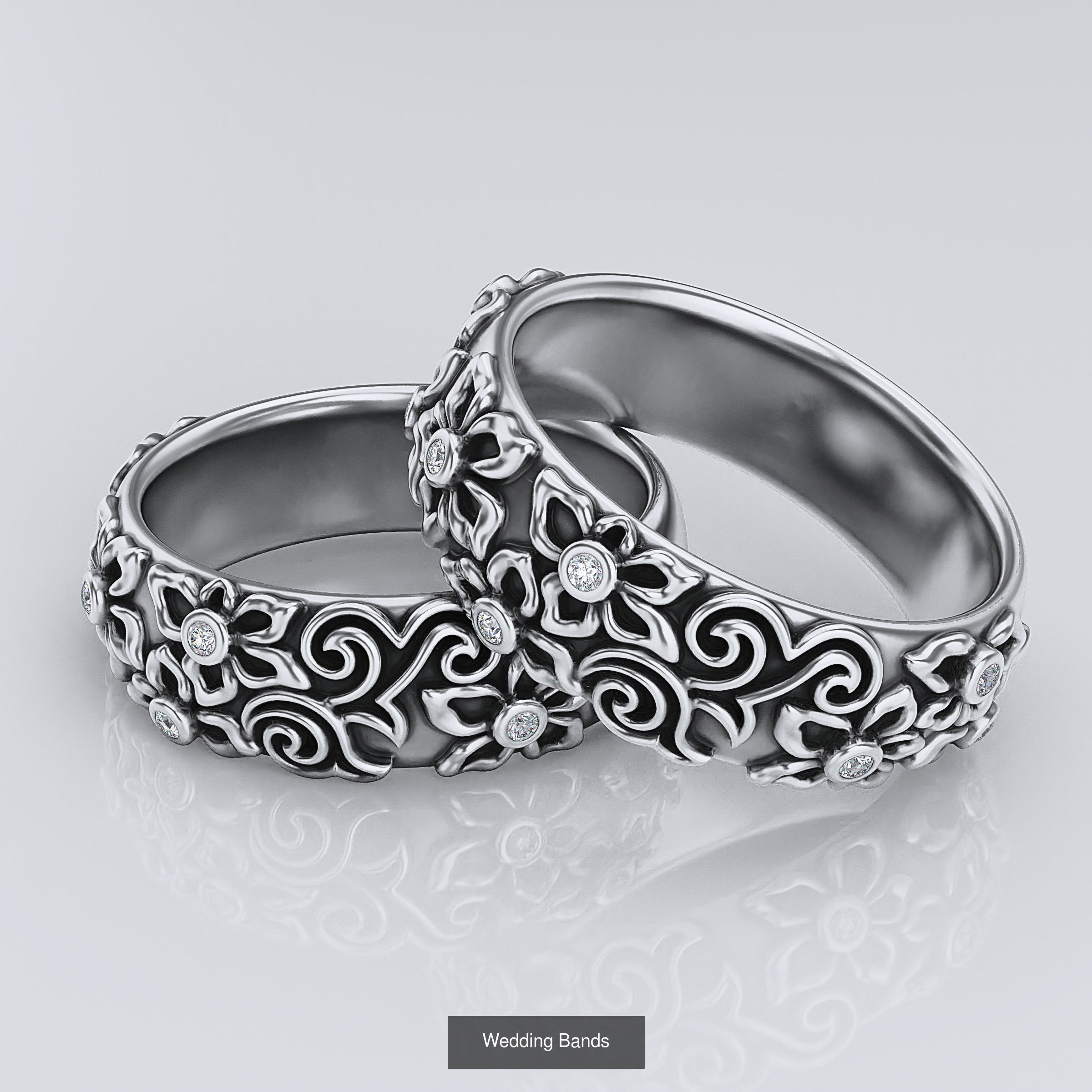 Wedding Band 3D Model Collection_11