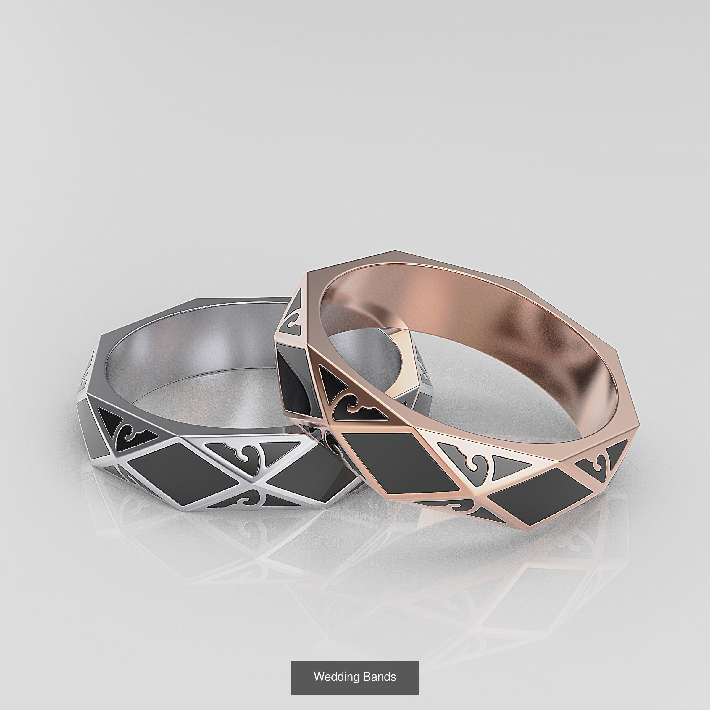 Wedding Band 3D Model Collection_7