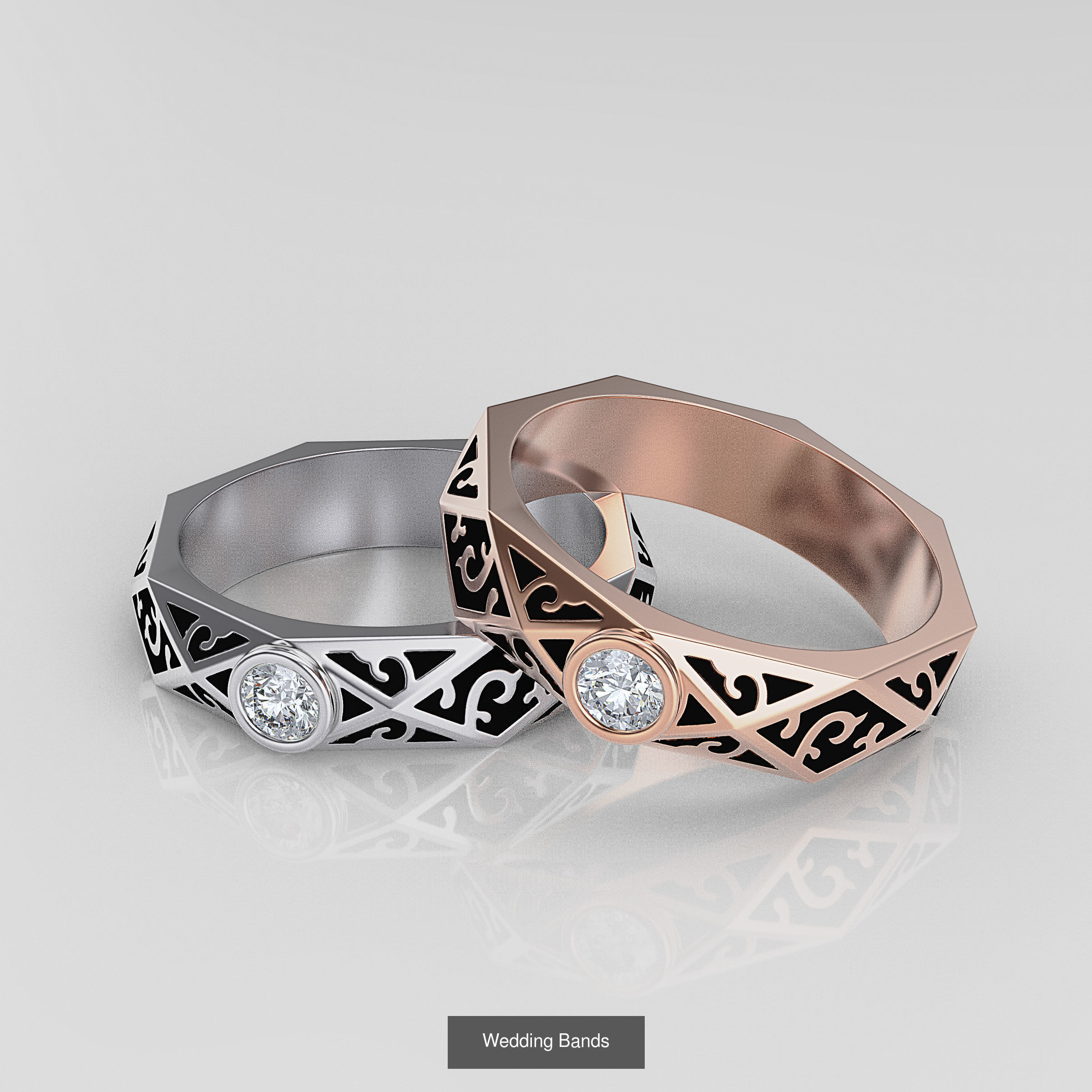 Wedding Band 3D Model Collection_8