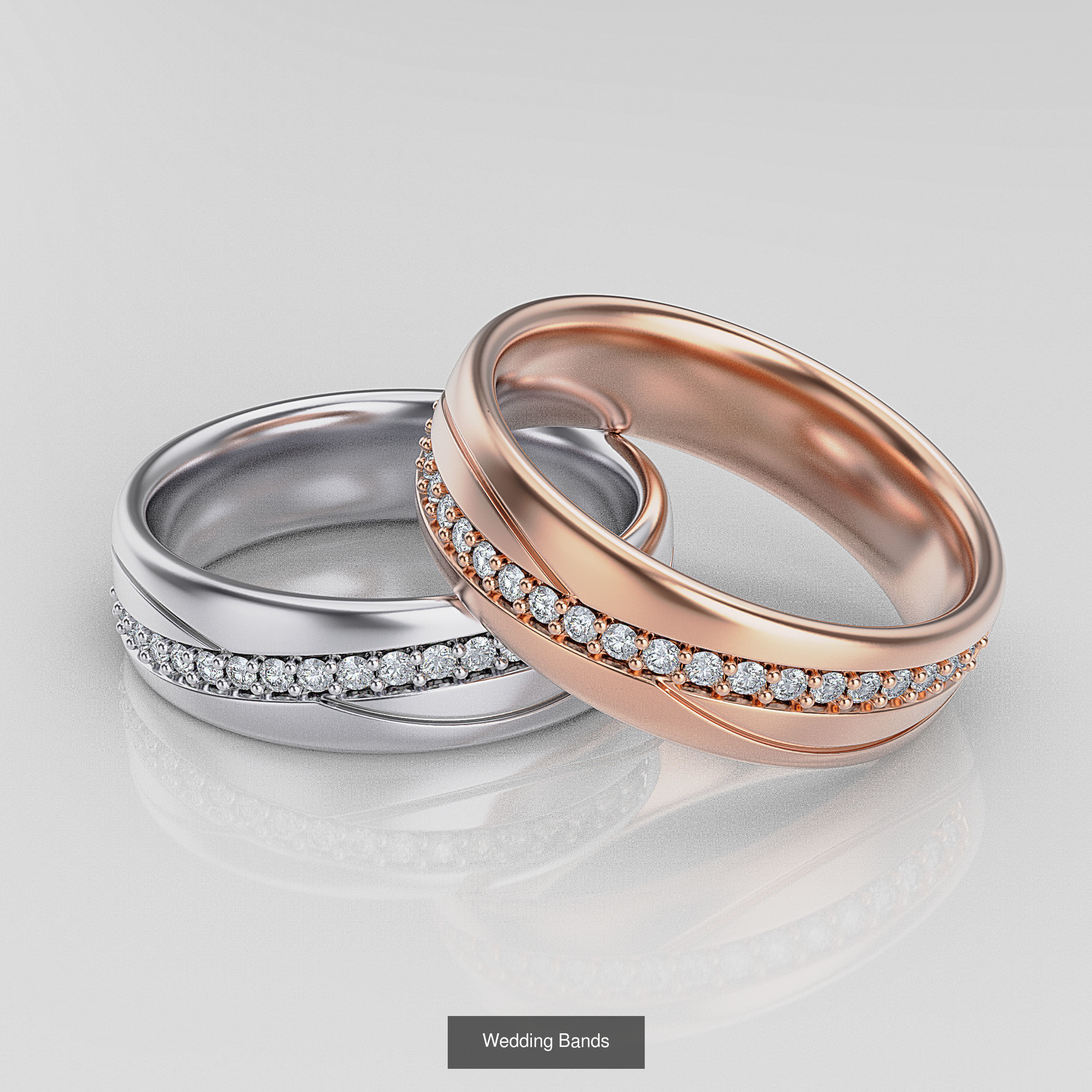Wedding Band 3D Model Collection_9