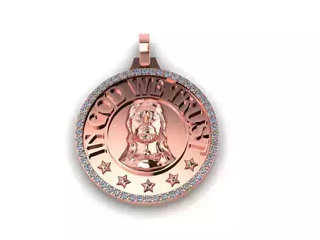 Jesus pendant circle