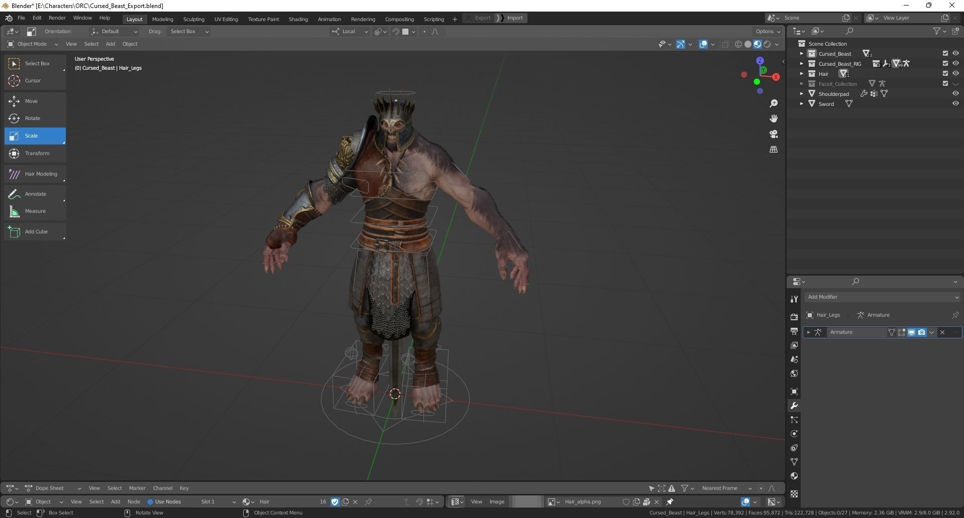 Cursed Beast Low-poly 3D model_26