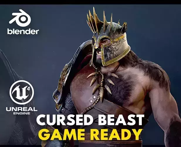 Cursed Beast Low-poly 3D model