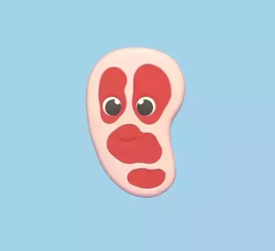 Cute Beef 3D print model
