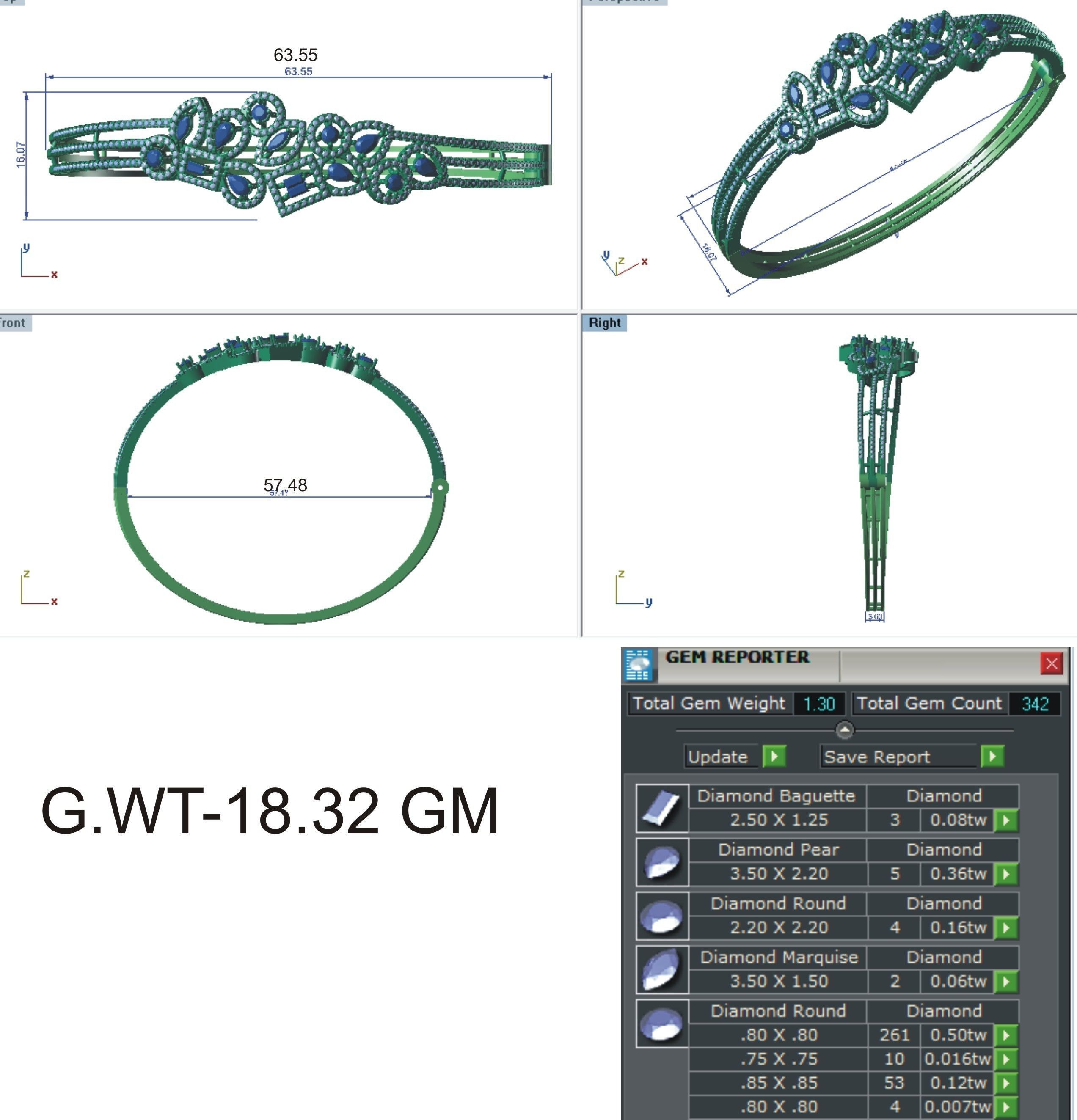 Bracelet 057 3D print model_8