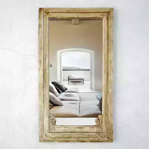 Antique Raja Window Mirror 3D model