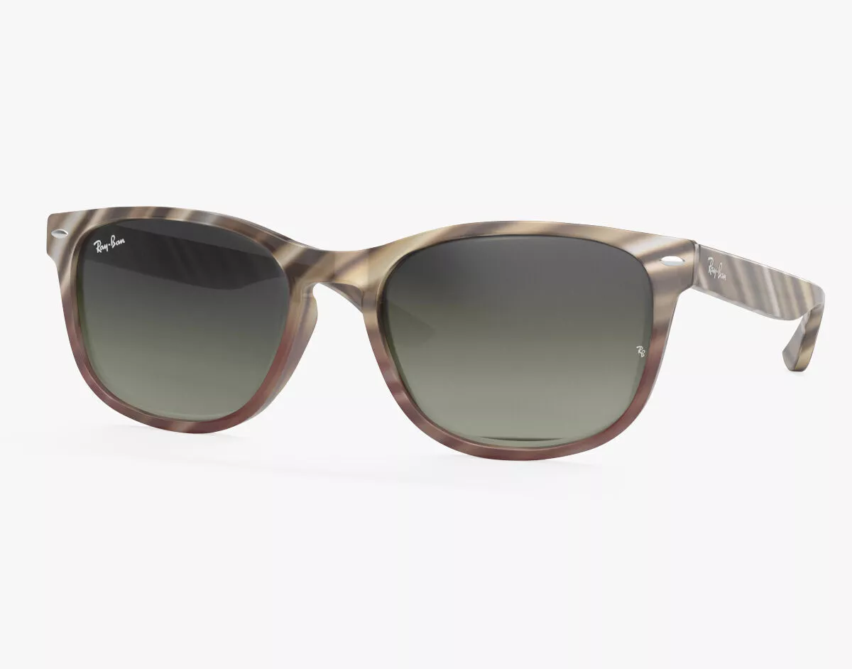 Sunglass Ray Ban Non-Polarized Striped Gradient Brown RB2184 3D model