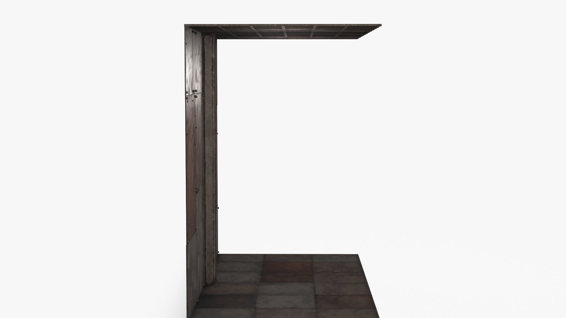 Rust Wall Floor Celling Module Low-poly 3D model_10