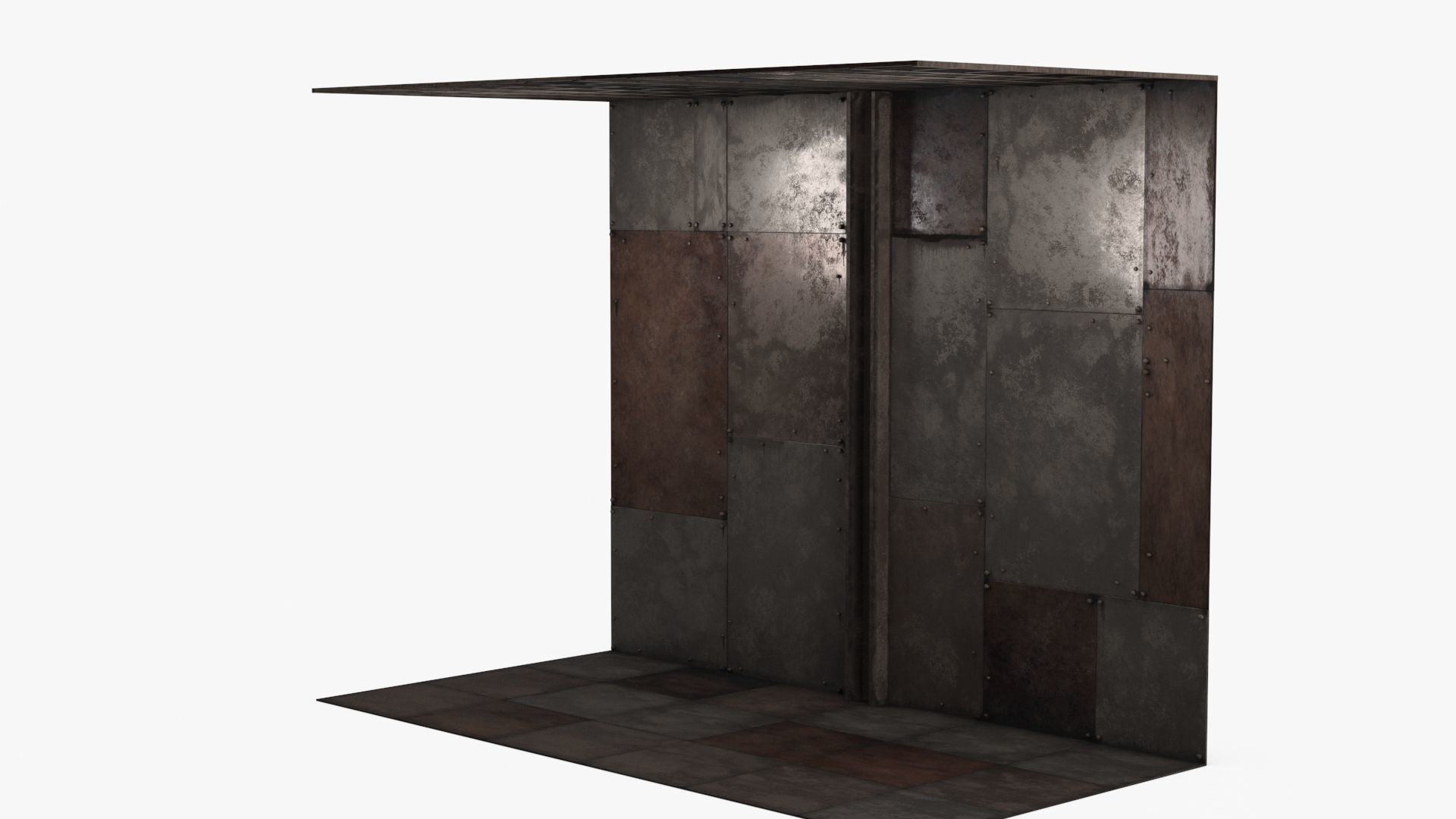 Rust Wall Floor Celling Module Low-poly 3D model_13
