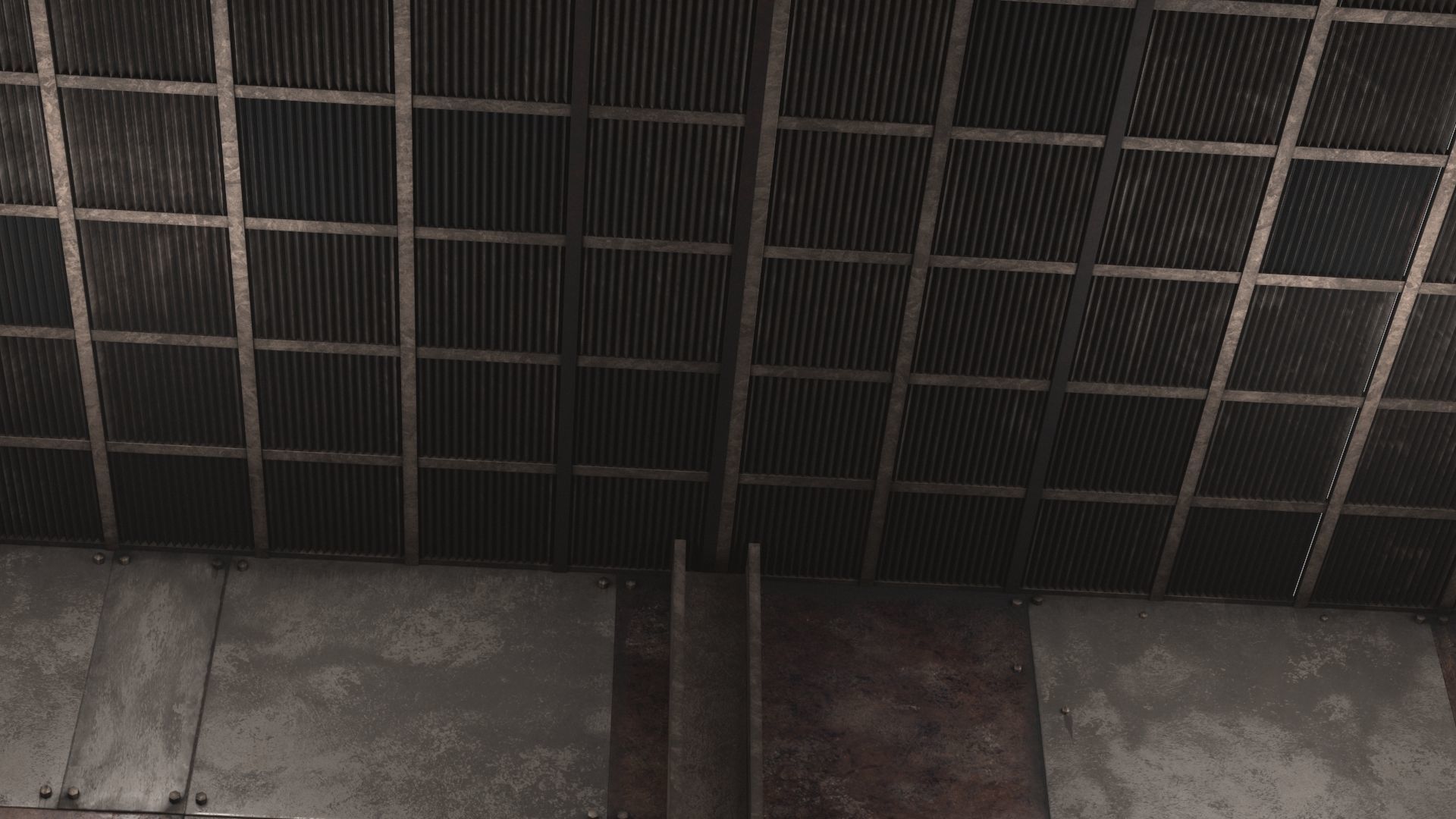 Rust Wall Floor Celling Module Low-poly 3D model_14