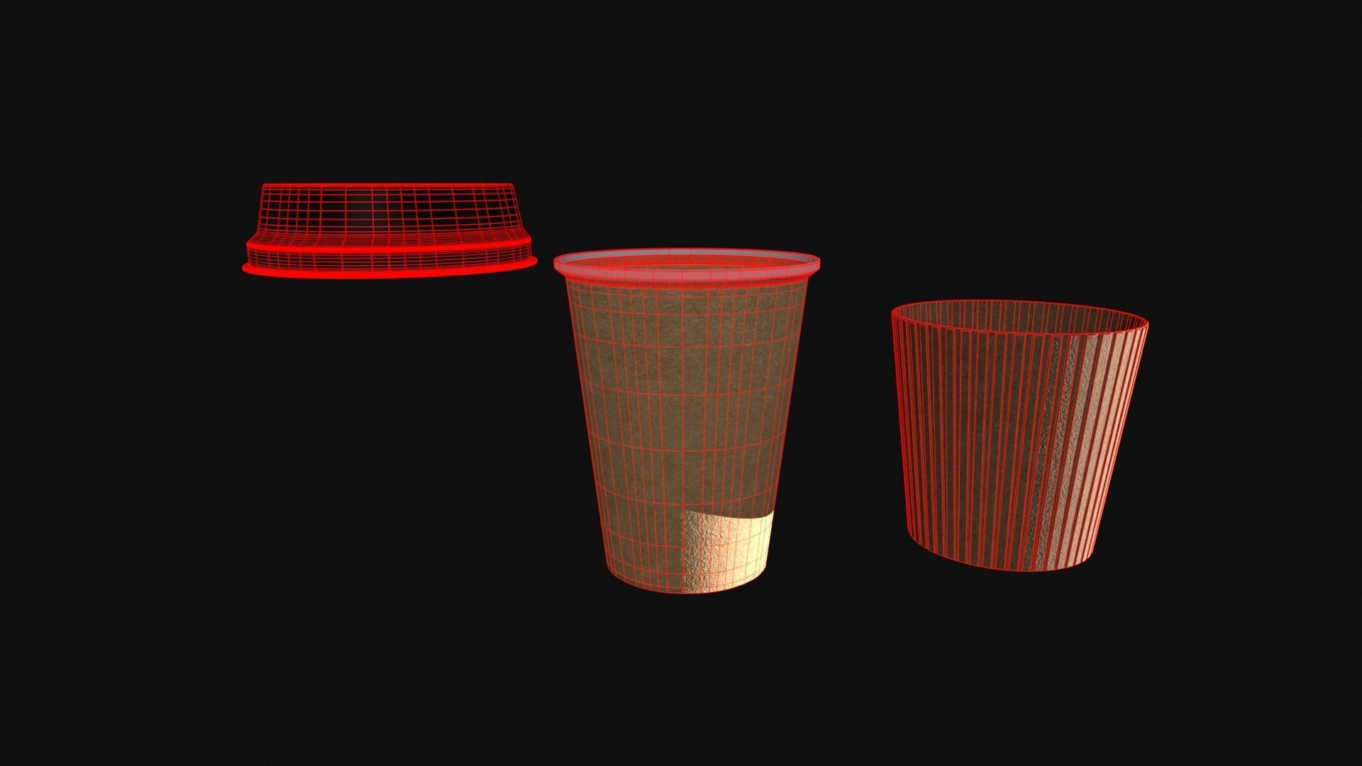 Coffee Cup Mockup Low-poly 3D model_8