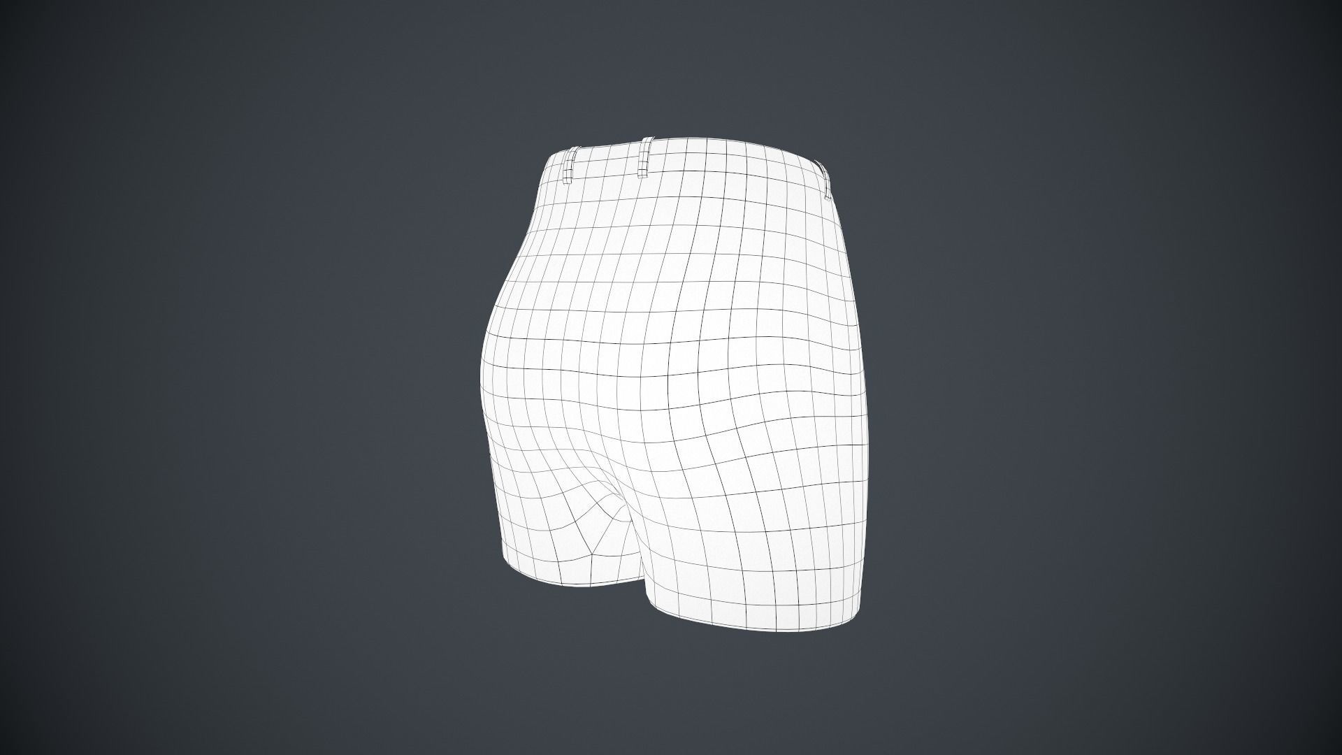 Black Shorts Style 1 Low-poly 3D model_13