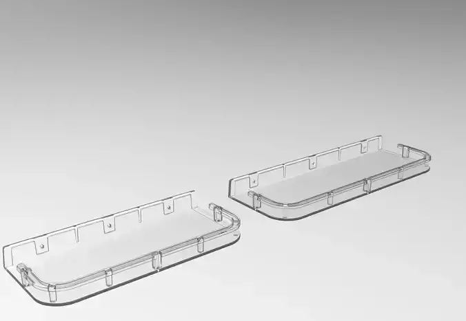 Acrylic Wall Hung Shelf