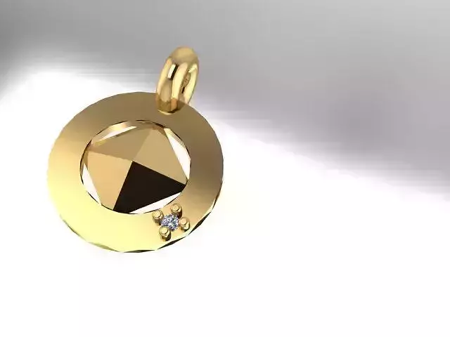 pendant gold with diamond