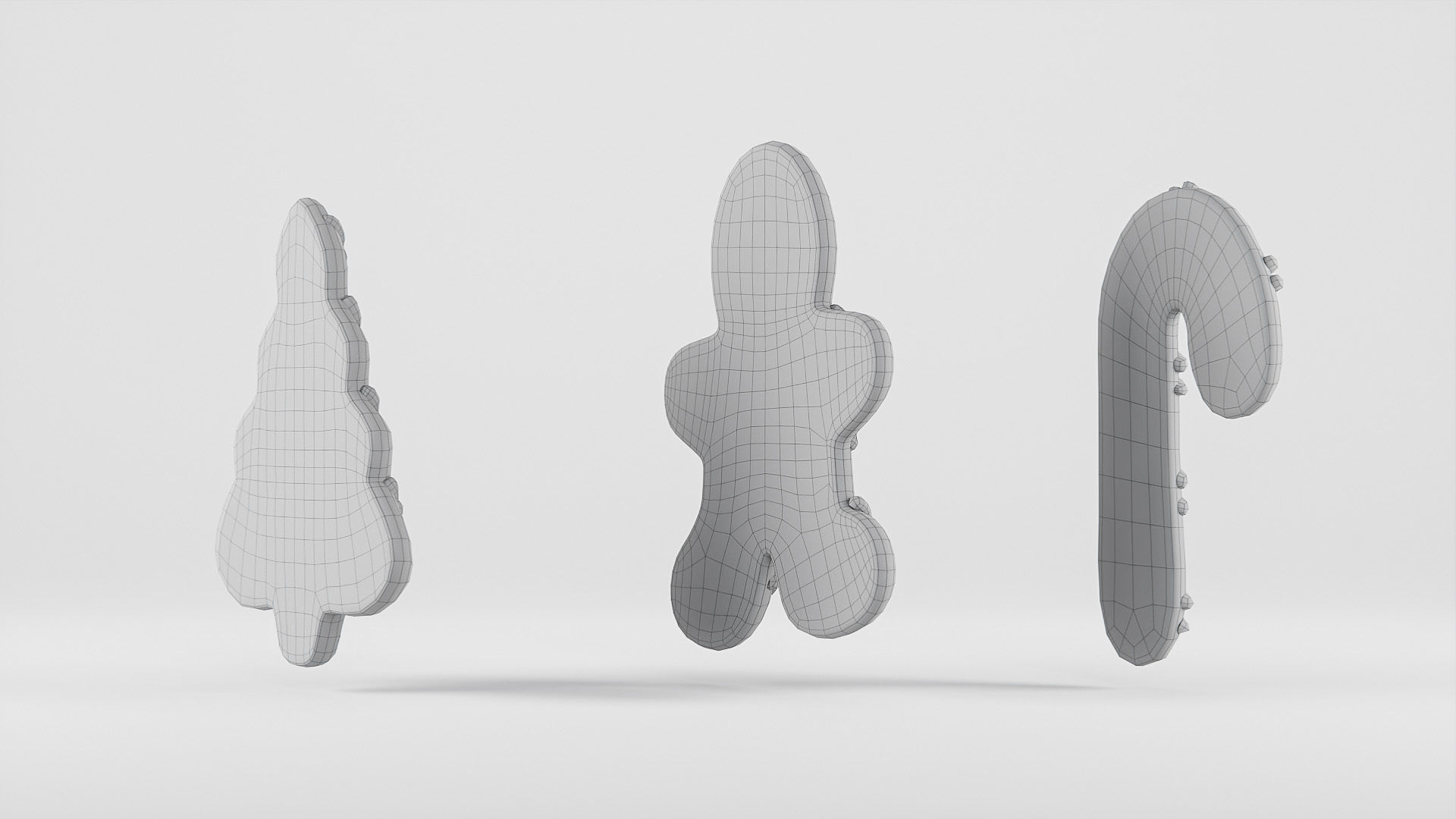 Christmas cookies  Low-poly 3D model_14
