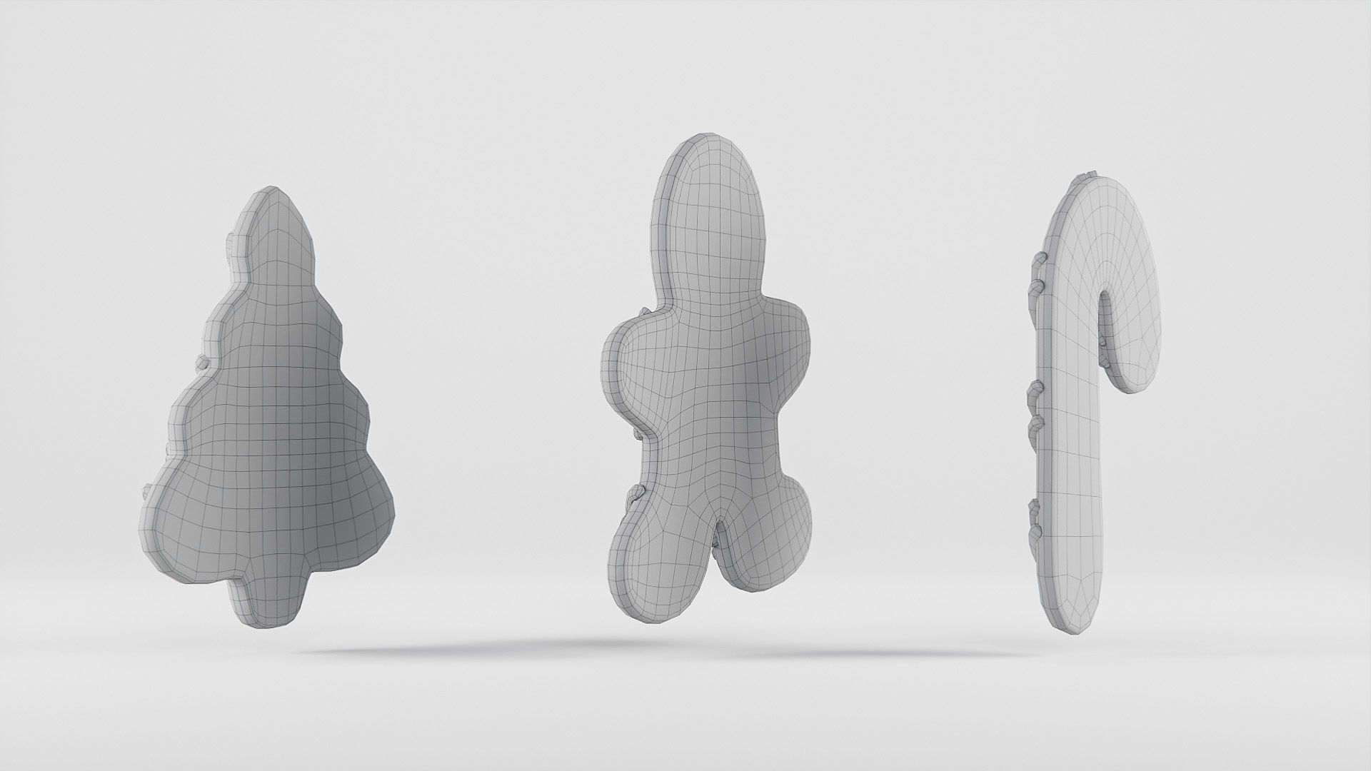 Christmas cookies  Low-poly 3D model_12