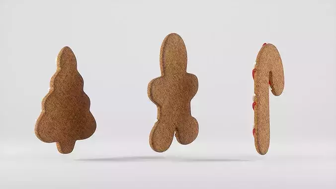 Christmas cookies  Low-poly 3D model 7