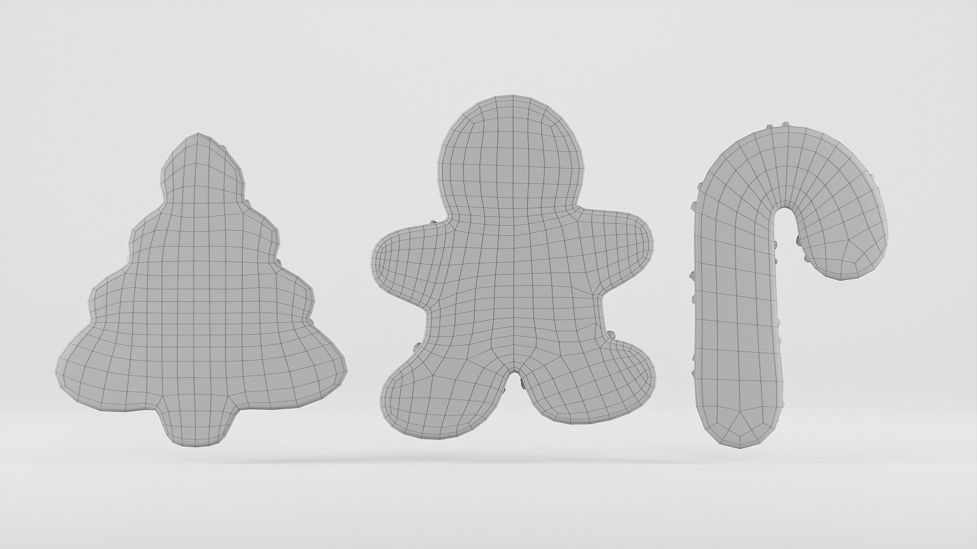 Christmas cookies  Low-poly 3D model_13
