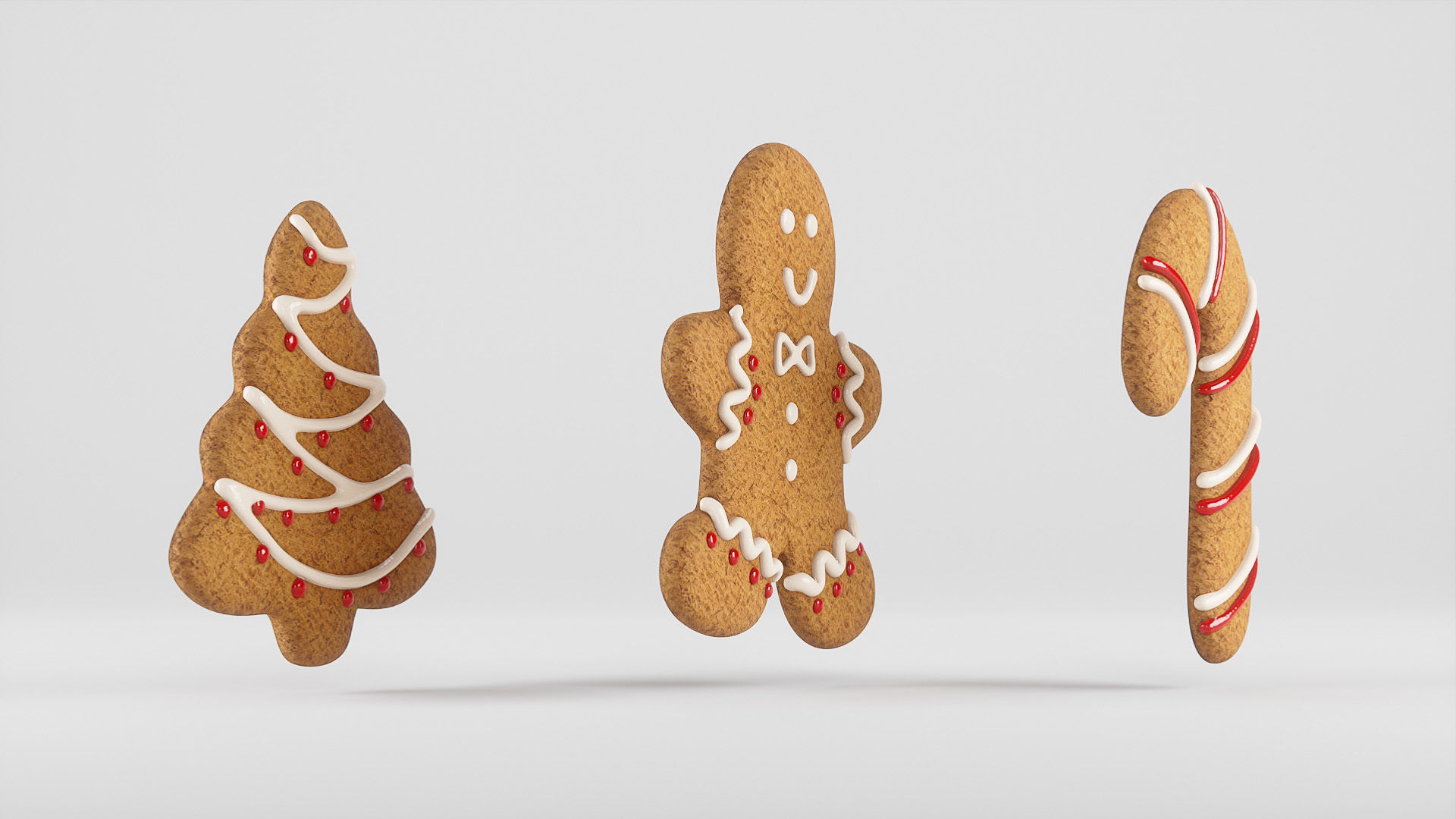 Christmas cookies  Low-poly 3D model_9
