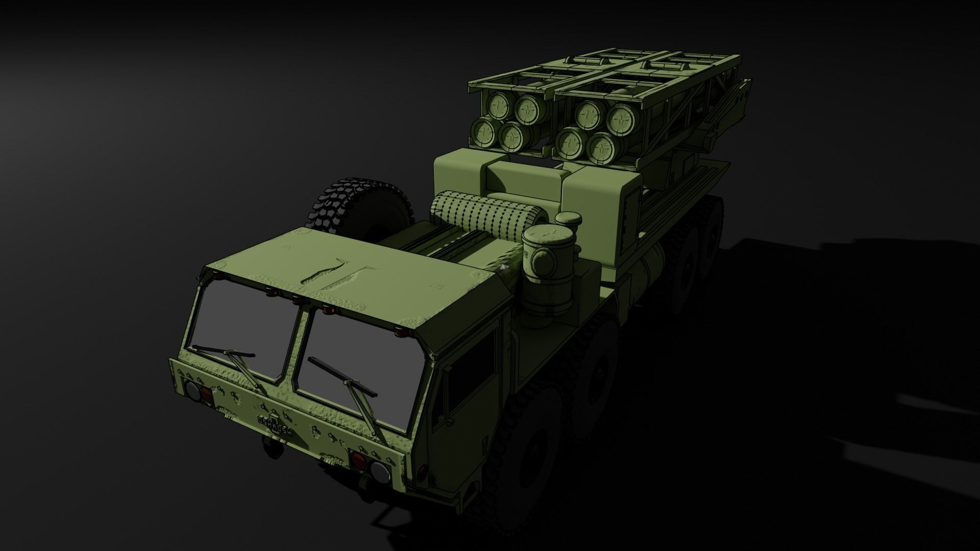 IDF Lahav - Elbit PULS MLRS 3D print model_5