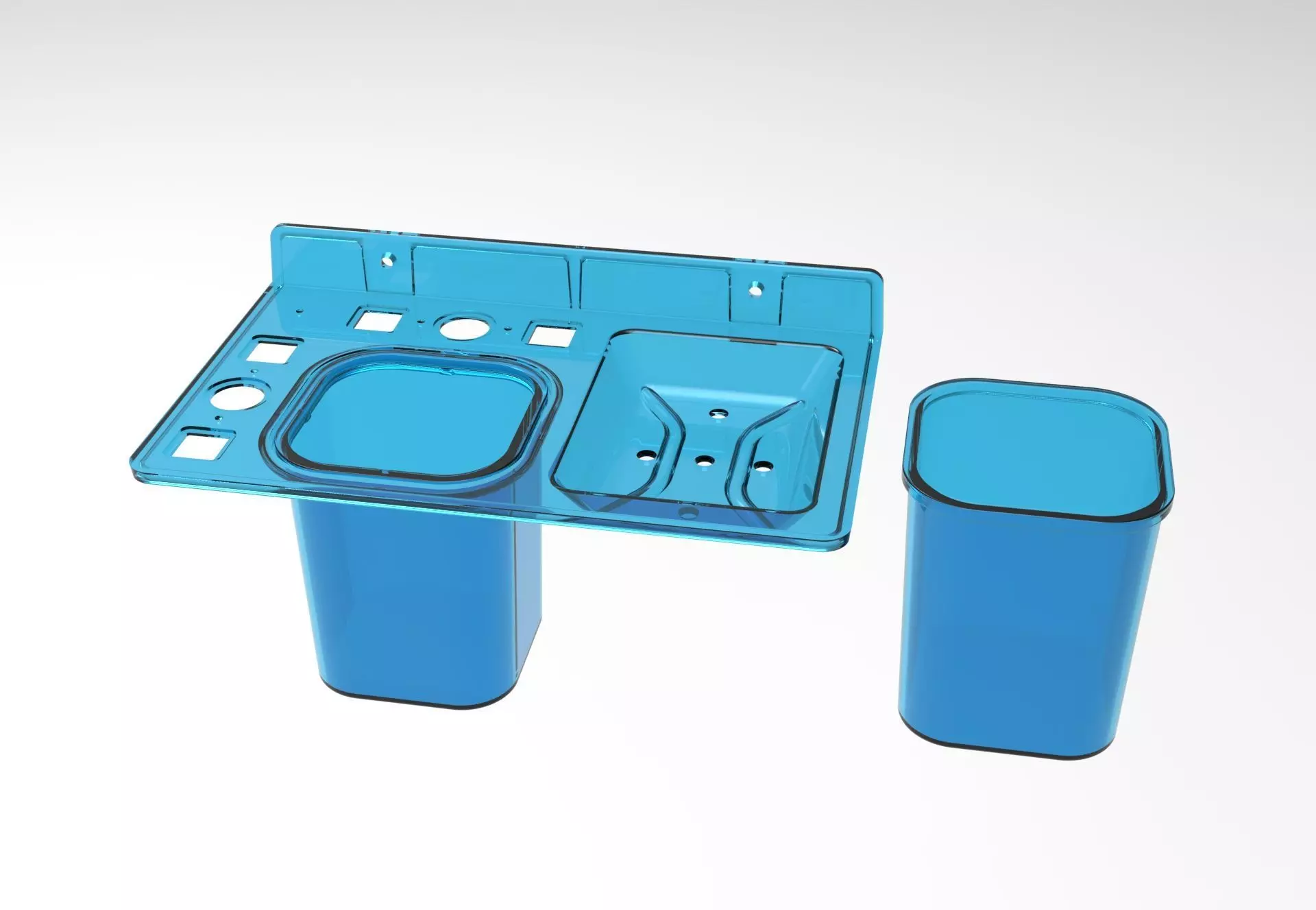 3 in 1 Toothbrush Holder   Soap Holder With Tumbler   3D print model_0