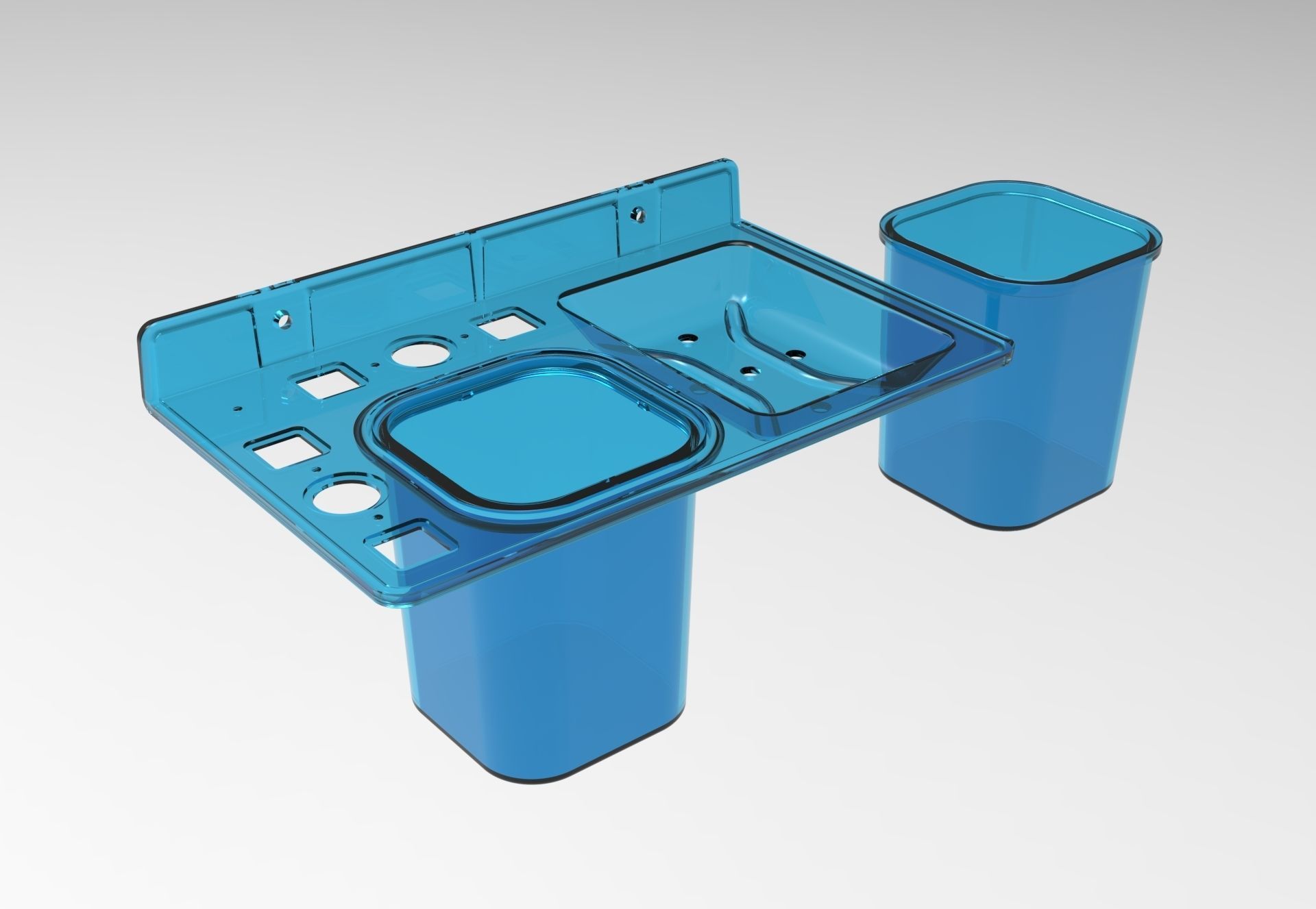 3 in 1 Toothbrush Holder   Soap Holder With Tumbler   3D print model_1