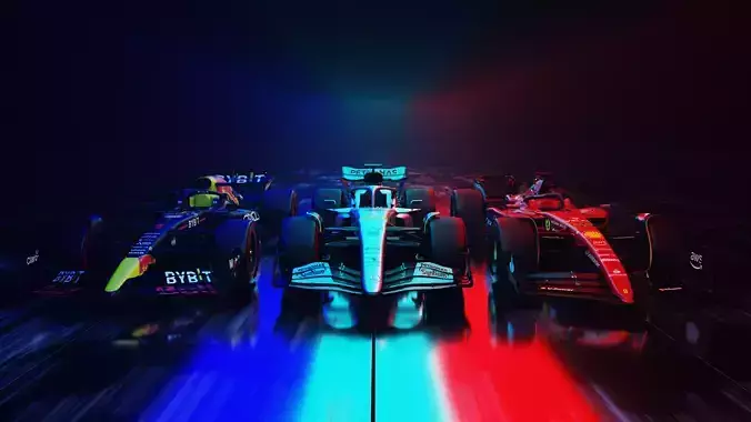 Pack f1 2022 Redbull Mercedes Ferrari 3D Model Collection
