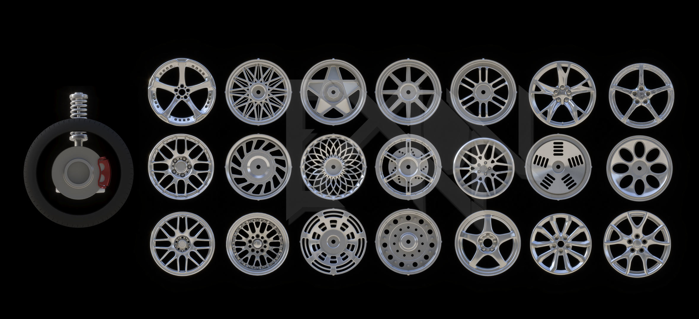 3D Rim Collection Vol 1 3D model_1