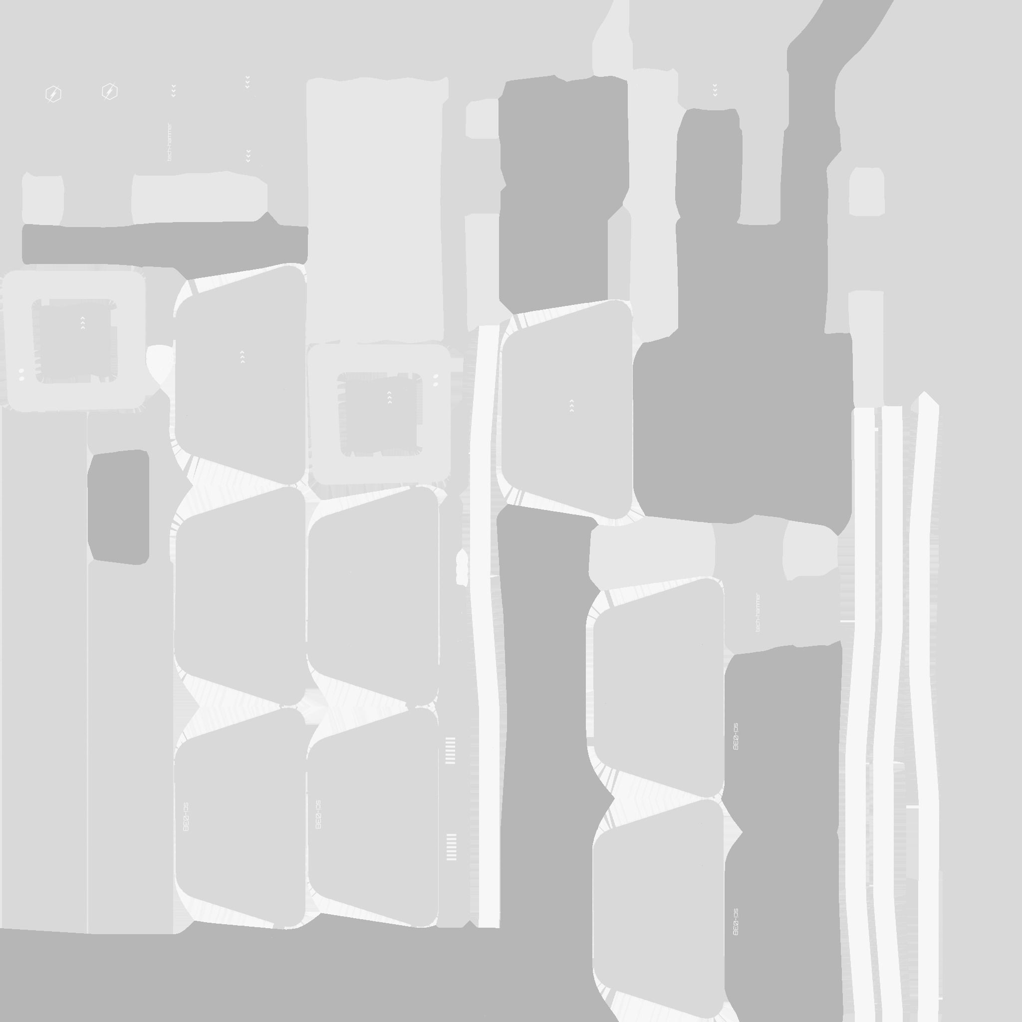 SciFi War Hammer A06 Full White - Sci Fi Weapon Design Low-poly 3D model_20