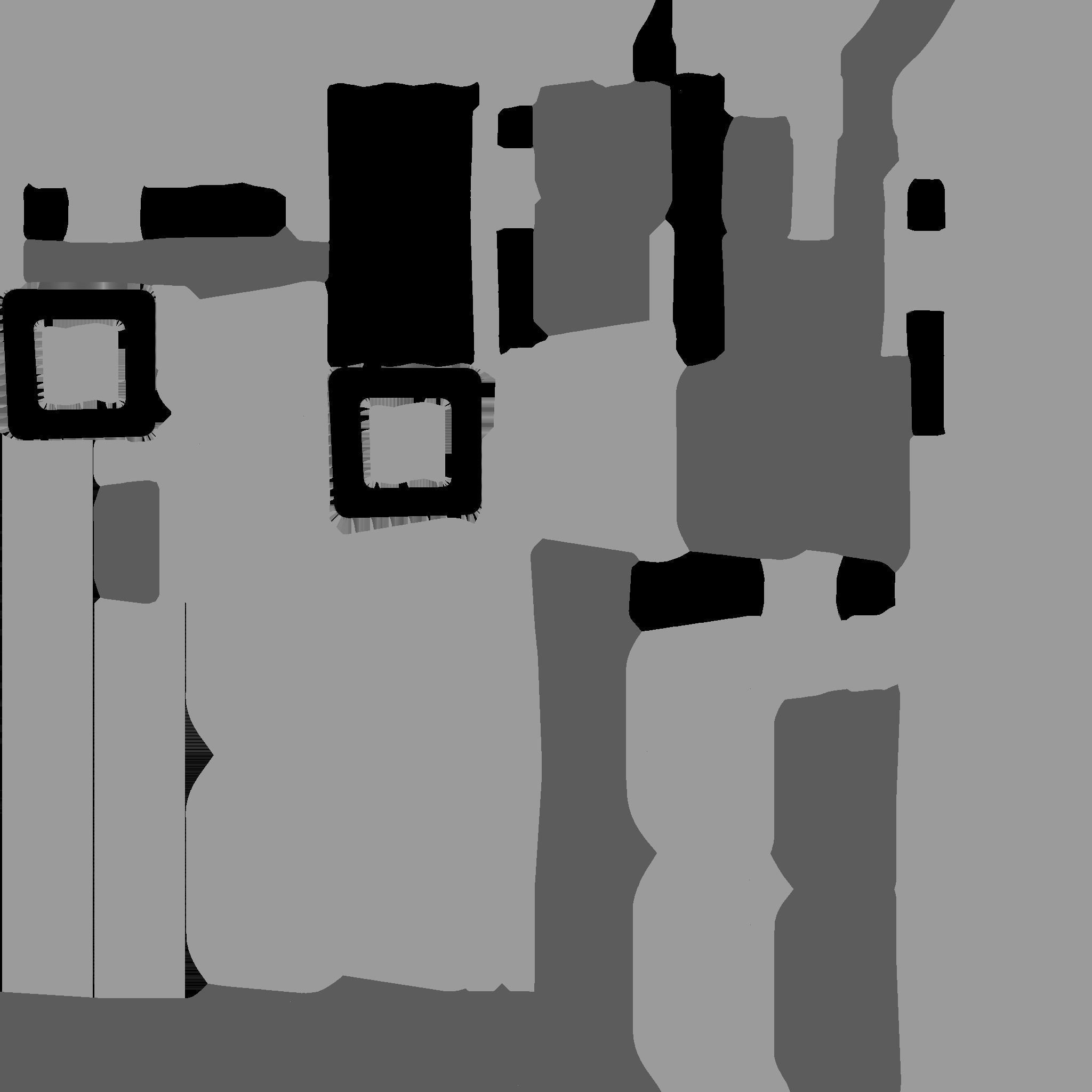 SciFi War Hammer A07 Black White - Sci Fi Weapon Design Low-poly 3D model_23