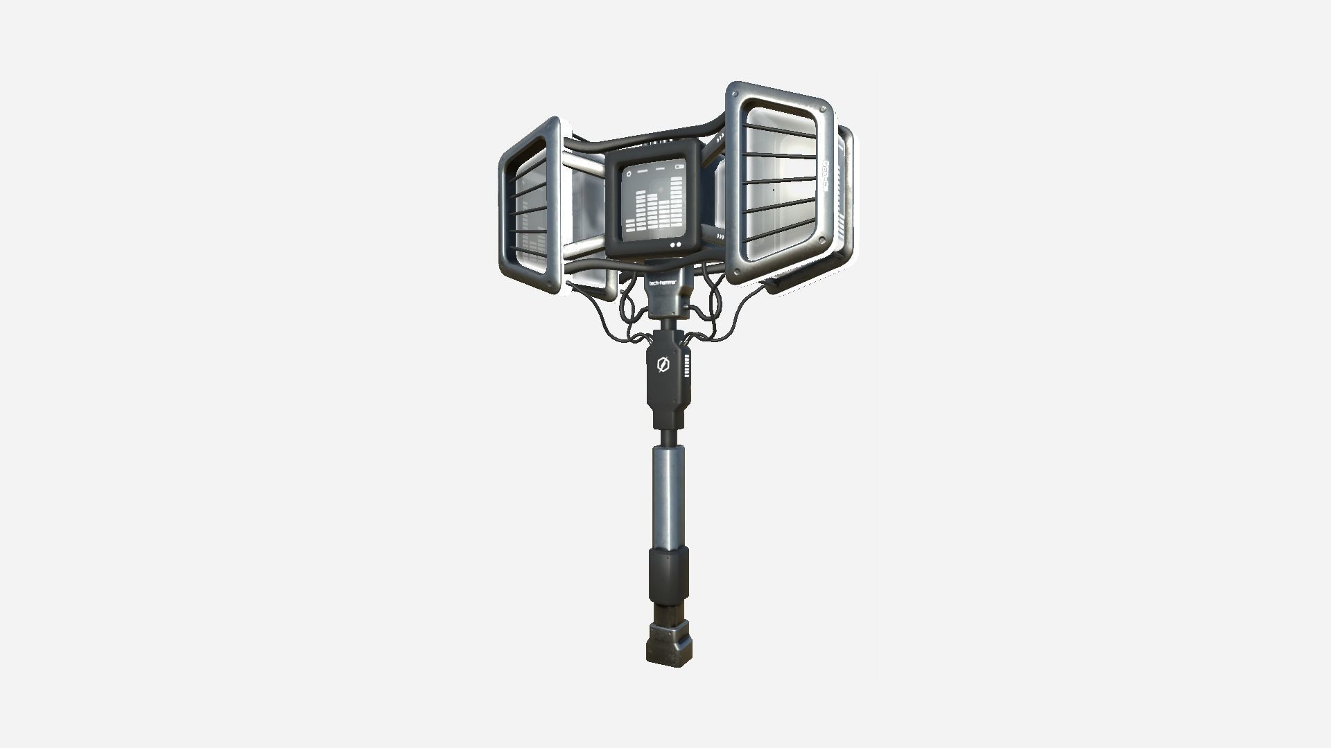 SciFi War Hammer A10 Metal - Sci Fi Weapon Design Low-poly 3D model_1