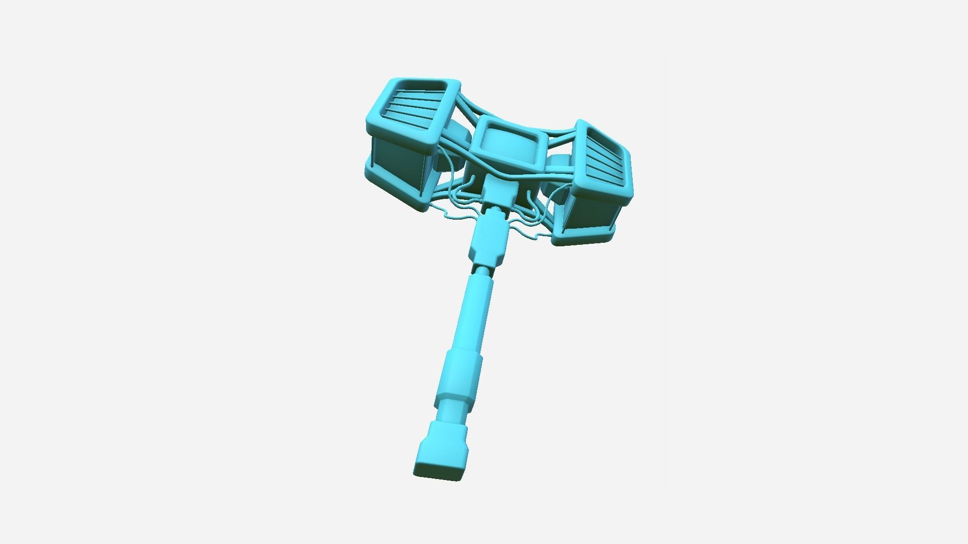 SciFi War Hammer A10 Metal - Sci Fi Weapon Design Low-poly 3D model_9