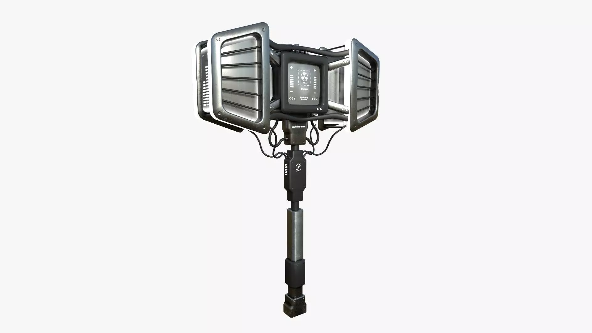 SciFi War Hammer A10 Metal - Sci Fi Weapon Design Low-poly 3D model_0