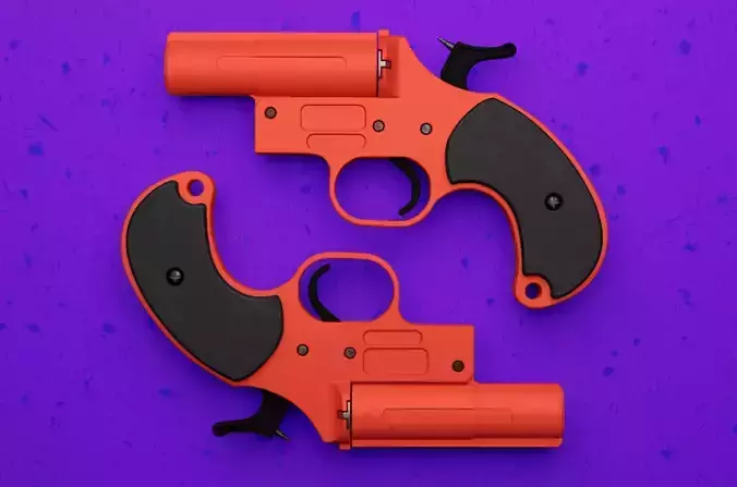 Flare gun 3D print model