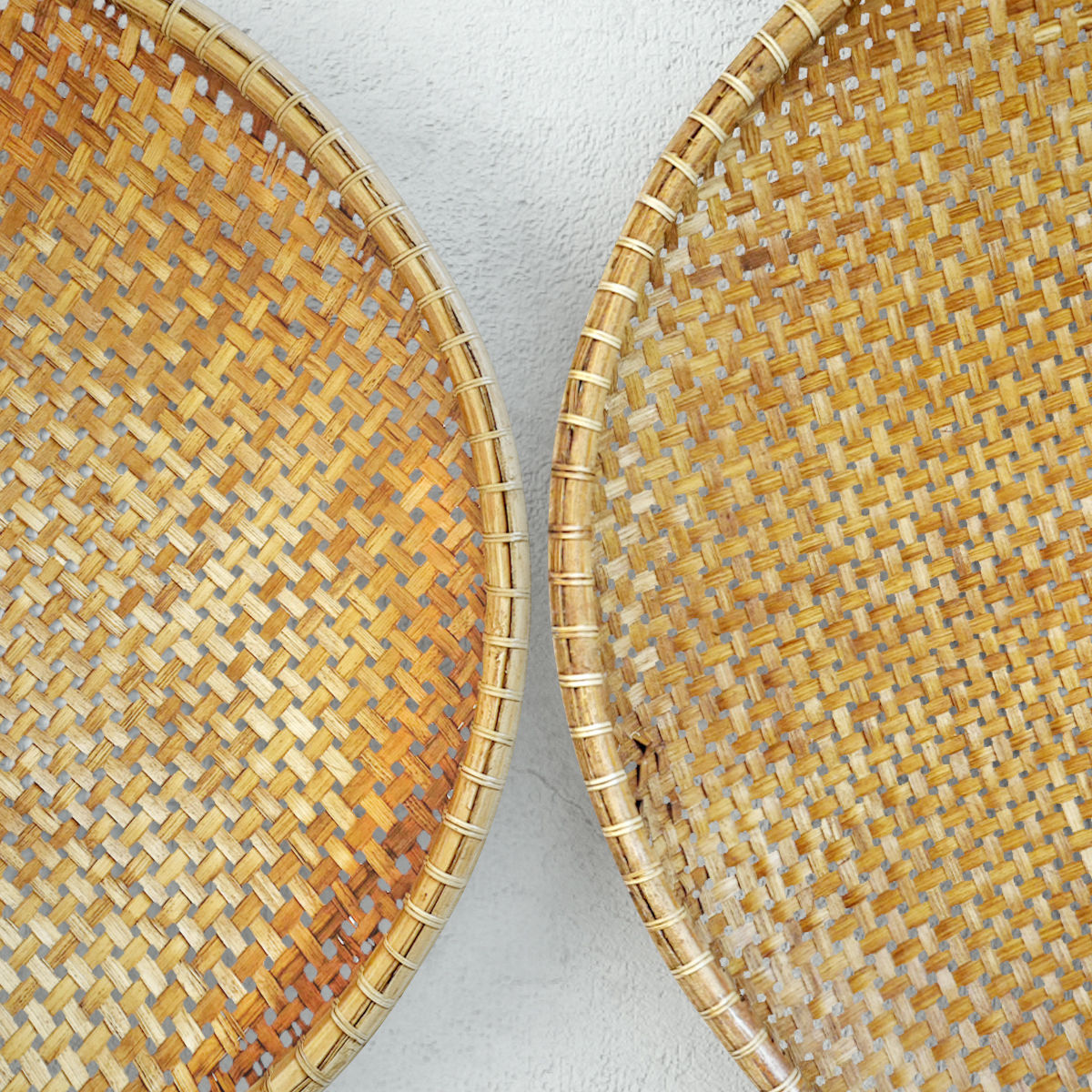 Bamboo Woven Round Trays 3D model_5