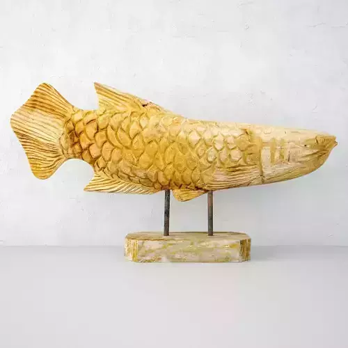 Big sculpture fish Arwana 3D model